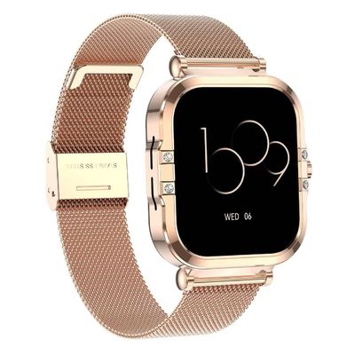 Хорошая цена. Android 4.4 Smart Watch в квадратной форме NFC в прямоугольной форме Умные часы тренировка дыхания онлайн