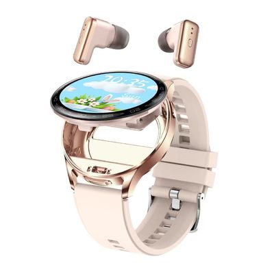 Хорошая цена. TWS Bluetooth Earphone Smartwatch Часы с частотой сердечных сокращений и кровяным давлением Чипсет 1.39