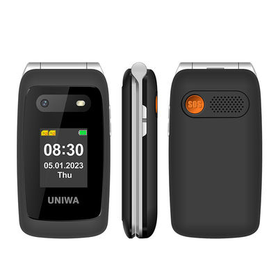 Хорошая цена. UNIWA V202T Черный Старый Человек Умный Телефон 1450mAh Кнопка SOS Высокая сила онлайн