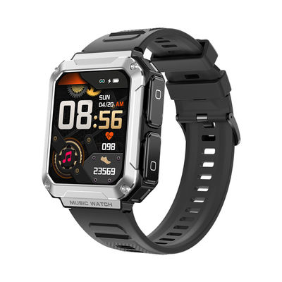 Хорошая цена. T93 серебряный Smart Watch Headset TWS 4GB Память Беспроводная связь Bluetooth Call 1,96 дюйма Спортивная музыка онлайн