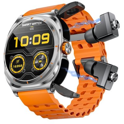 TWS Smart Watch Прочный ПК материал из сплава IP67 водонепроницаемый Full Touch Screen GT98