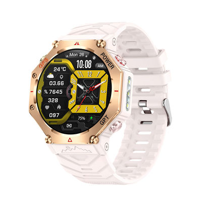 Хорошая цена. KC91 GPS умные часы 1.39'экран поддержка GPT фонарик Bluetooth много спортивных онлайн