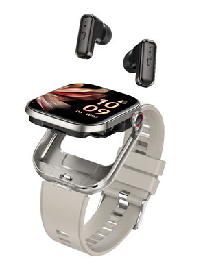 TWS 2-в-1 Bluetooth наушники и 2,02'TFT квадратный экран Bluetooth Call Smart Watch с 400911 емкостью батареи 3,7V/25MAH
