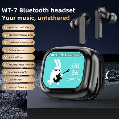 Хорошая цена. Новые полноэкранные наушники ANC WT-7 Bluetooth5.4 беспроводные наушники ENC с микрофоном онлайн