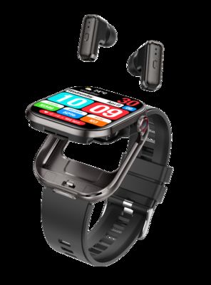 Хорошая цена. T99 2 в 1 Смарт-часы Беспроводные TWS Наушники 2.02 дюйма IPS Bluetooth Звонок IP67 Водонепроницаемость 300 мАч онлайн