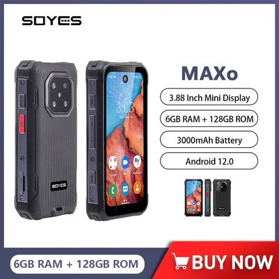Хорошая цена. MAXo Rugged Mini Smartphone 6+128GB 3.88' Octa Core Android 12 Двойные карты 4G 3000mAh Фонарик онлайн