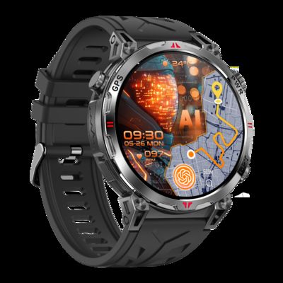 Хорошая цена. 3ATM водонепроницаемый Фитнес-отслеживание BT Звонок GPS AMOLED 650Mah Профессиональные спортивные умные часы онлайн