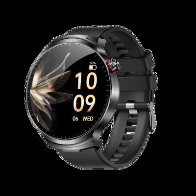 Хорошая цена. T100 Мужчины TWS 2 в 1 Беспроводный Bluetooth Звонок Гарнитура Сердечный ритм Спорт Музыка Наушники Умные часы онлайн