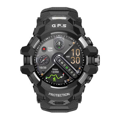 PG999 GPS AMOLED 1.43-дюймовый экран 30м водонепроницаемые смарт-часы для систем IOS / Android