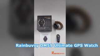 Умные часы Rainbuvvy DM59 с GPS, 1,43 дюйма, AMOLED, с автономной картой, 5 АТМ, водонепроницаемые, 500 мАч, левати